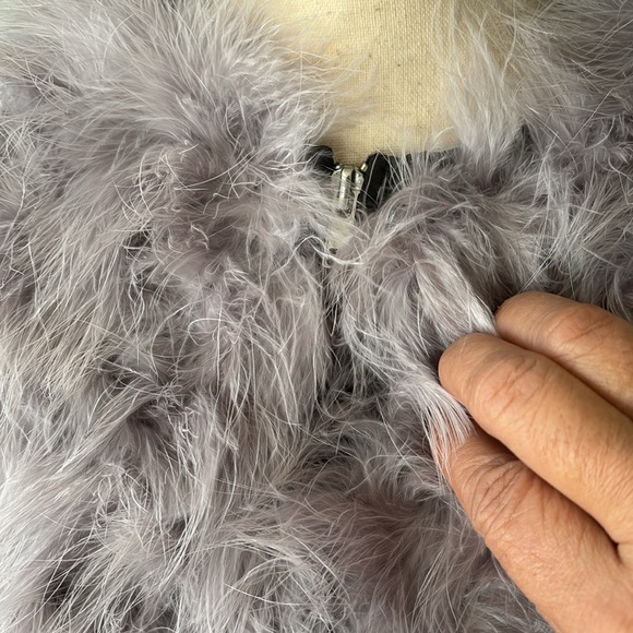 New women’s Sz M color block faux fur hippie boho zipped festive chic jacket top - Picture 7 of 10